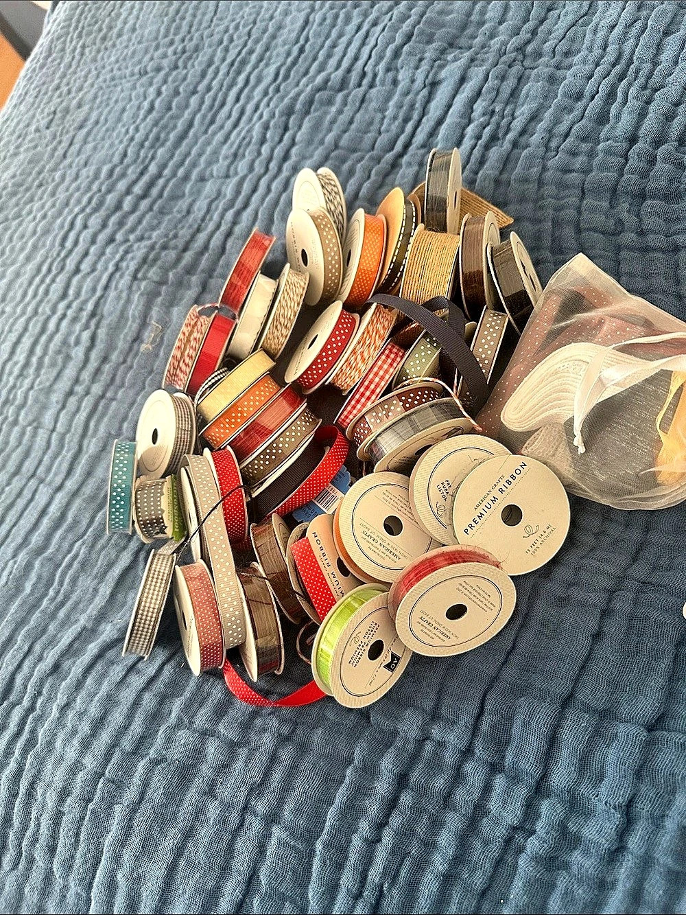 American Crafts Assorted Ribbon Spools Multicolor - Picture 2 of 2
